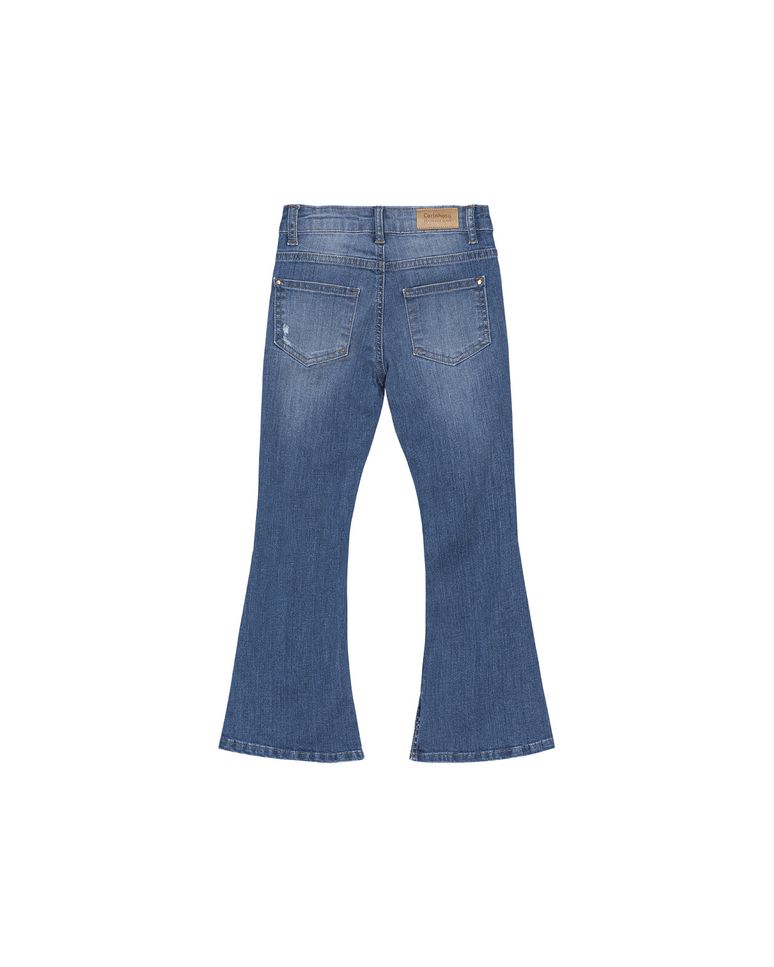 Calça Menina Flare Em Jeans Com Elastano Carinhoso