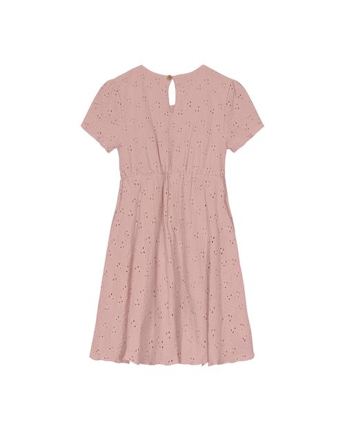 Vestido Menina Decote Redondo Em Laise Carinhoso