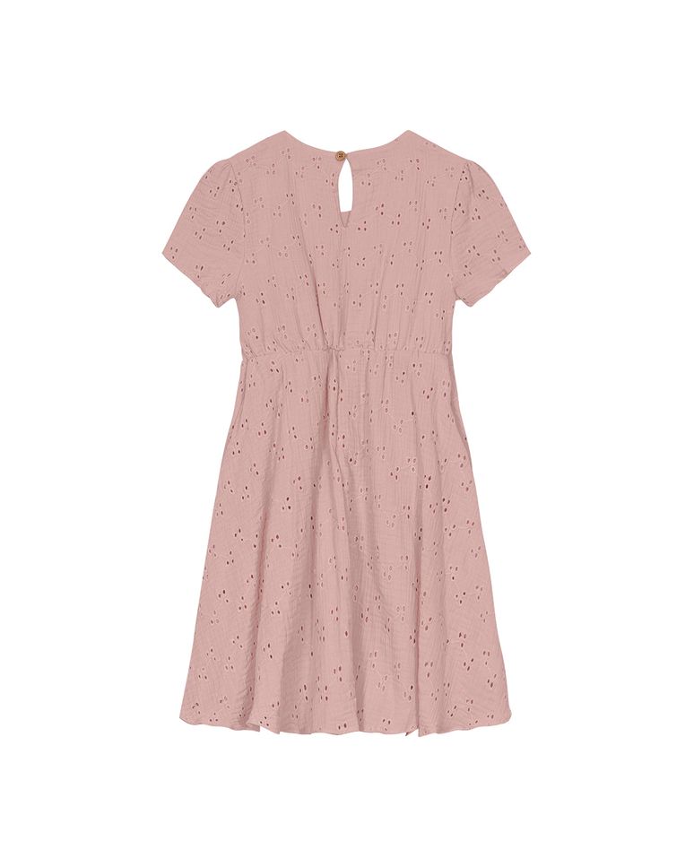 Vestido Menina Decote Redondo Em Laise Carinhoso