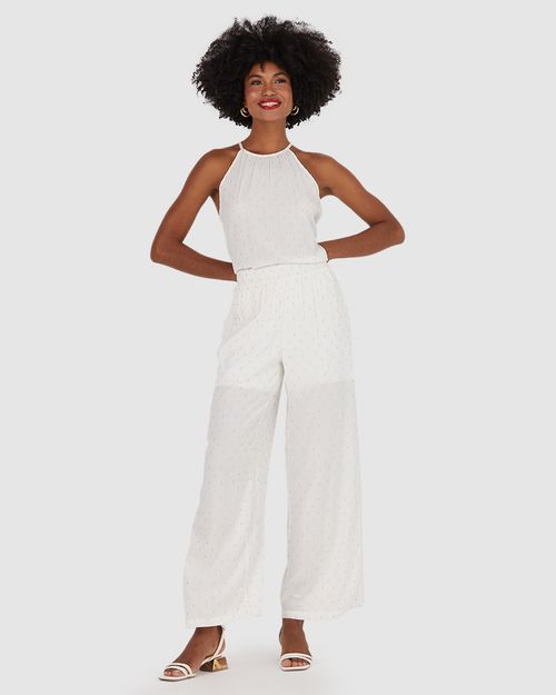 Blusa Feminina Frente Única Em Plumeti Lurex