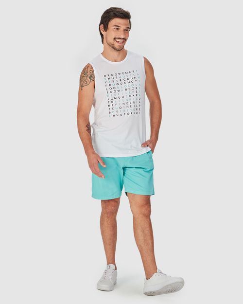 Regata Masculina Caça-Palavras Fantasia Em Algodão
