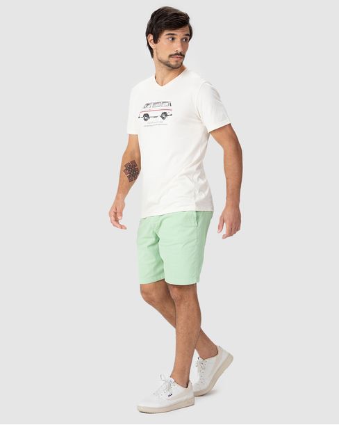 Camiseta Masculina Gola V Travel Em Algodão