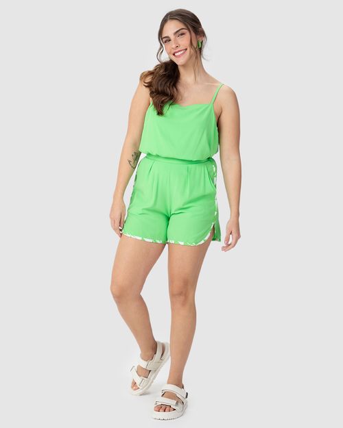 Shorts Feminino Barra Arredondada Em Viscose