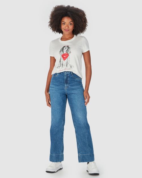 Camiseta Feminina Decote Redondo Cocker Spaniel Em Algodão