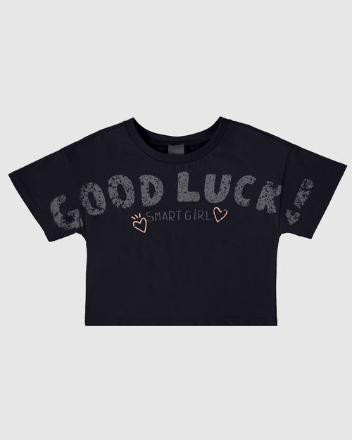 Blusa Infantil Menina Good Luck Em Algodão Malwee Kids