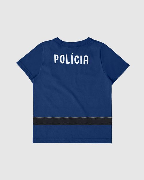 Camiseta Infantil Menino Polícia Em Algodão Malwee Kids