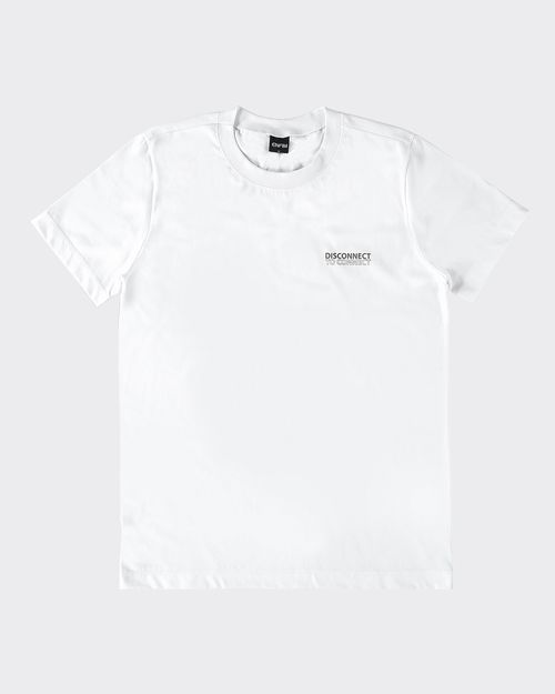 Camiseta Slim Masculina Disconnect To Connect Em Malha Anti Odor - ENFIM