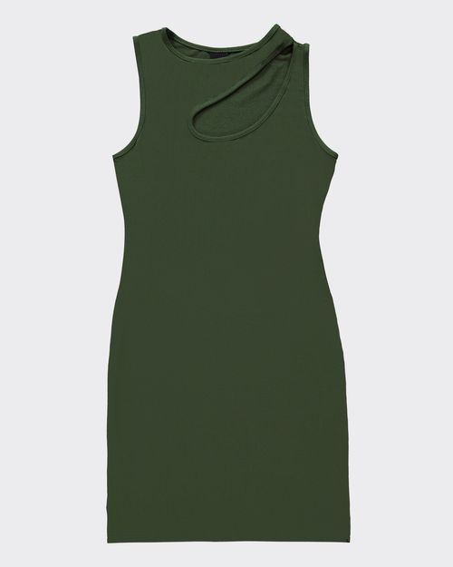 Vestido Justo Feminino Decote Vazado Em Moletinho De Viscose - ENFIM