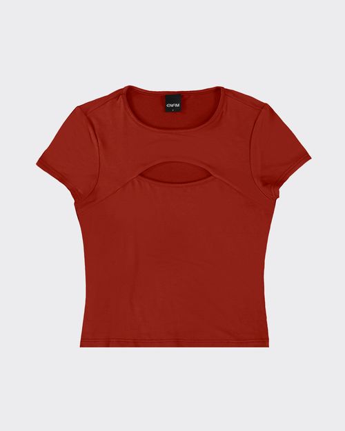 Blusa Feminina Decote Vazado Em Moletinho De Viscose - ENFIM