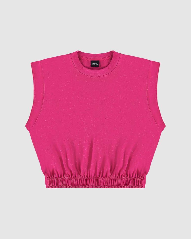 T-Shirt Feminina Muscle Tee Glitter Em Algodão - ENFIM