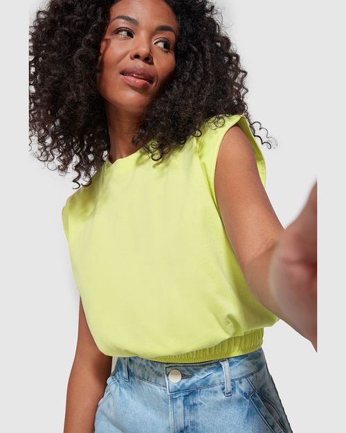 T-Shirt Feminina Muscle Tee Glitter Em Algodão - ENFIM
