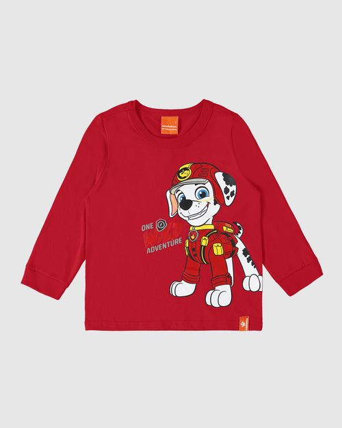 Camiseta Infantil Menino Manga Longa Patrulha Canina® Algodão Malwee Kids