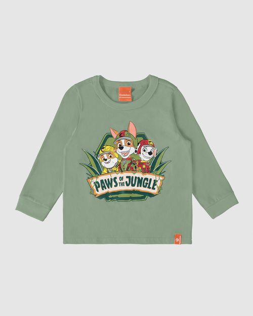 Camiseta Infantil Menino Manga Longa Patrulha Canina® Algodão Malwee Kids