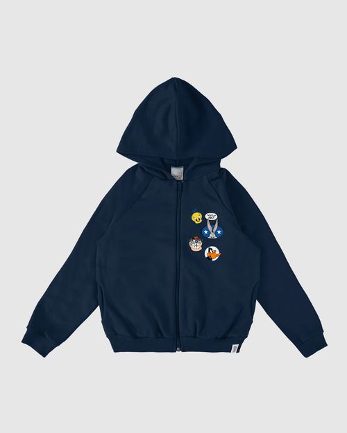 Jaqueta Infantil Unissex Looney Tunes® Em Moletom Malwee Kids