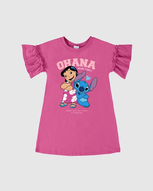 Vestido Infantil Lilo & Stitch Disney® Em Algodão Malwee Kids