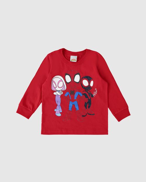 Camiseta Infantil Unissex Manga Longa Homem-Aranha Marvel® Malwee Kids