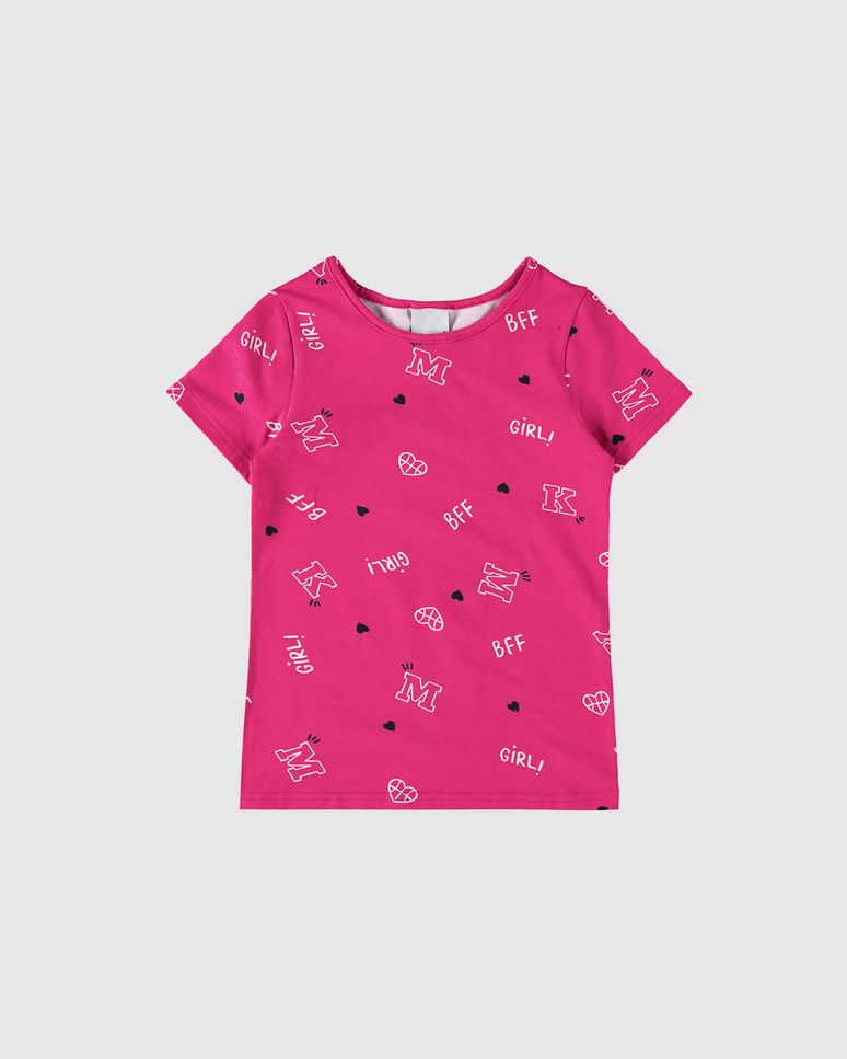 Blusa Infantil Menina Estampada Em Algodão Malwee Kids