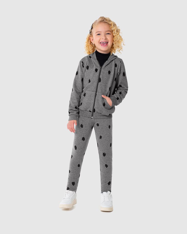 Jaqueta Infantil Menina Estampada Em Moletom Malwee Kids