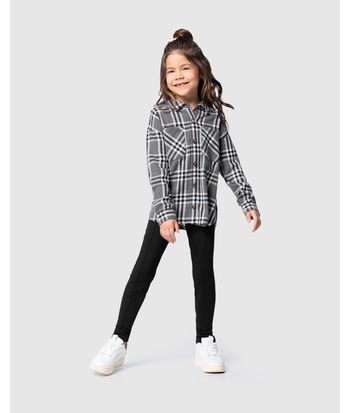 Camisa Infantil Menina Xadrez Em Flanela Malwee Kids