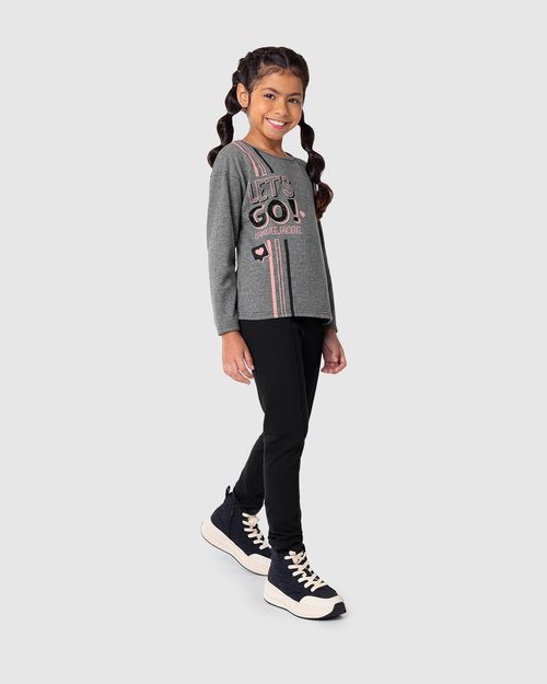 Blusa Infantil Menina Mullet Em Algodão Malwee Kids