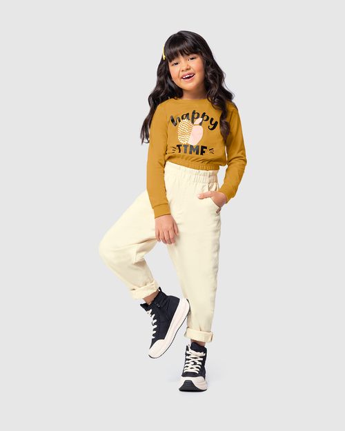 Blusa Infantil Menina Happy Time Em Algodão Malwee Kids