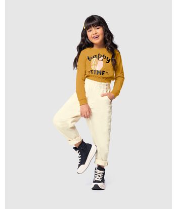Blusa Infantil Menina Happy Time Em Algodão Malwee Kids