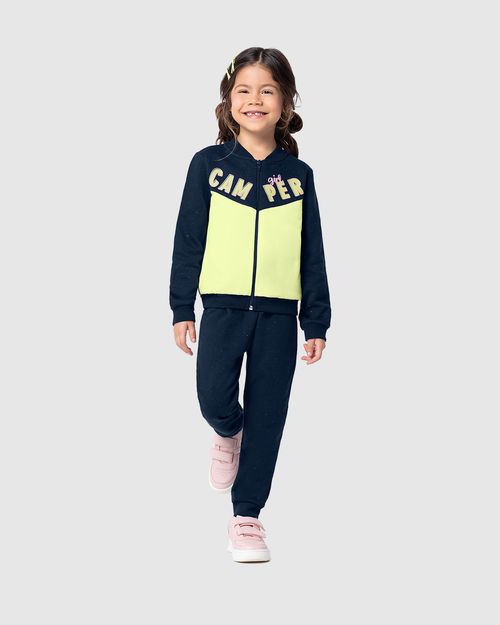 Conjunto Infantil Menina Girl Camper Em Moletom Botonê Malwee Kids
