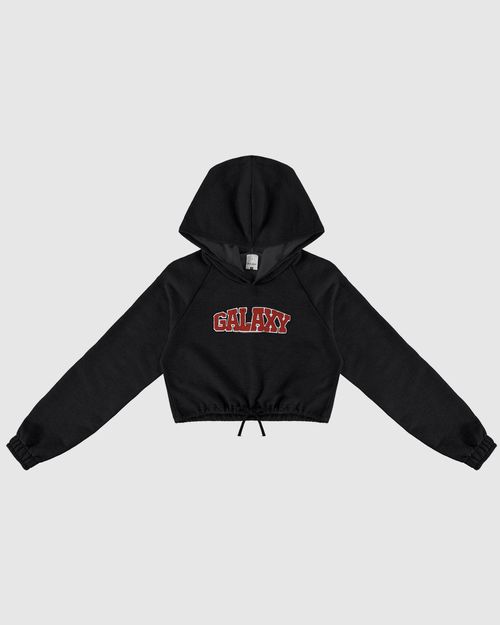 Blusão Cropped Menina Galaxy Em Moletom Flanelado Malwee Kids
