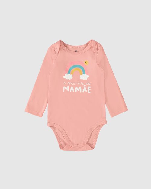 Body Bebê O Arco-íris Da Mamãe Manga Longa Em Algodão Malwee Kids