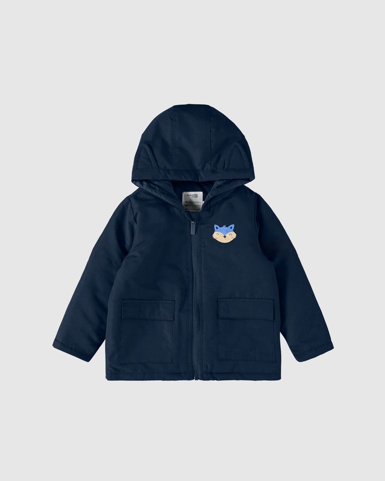 Jaqueta Infantil Unissex Com Capuz Em Tafetá Malwee Kids