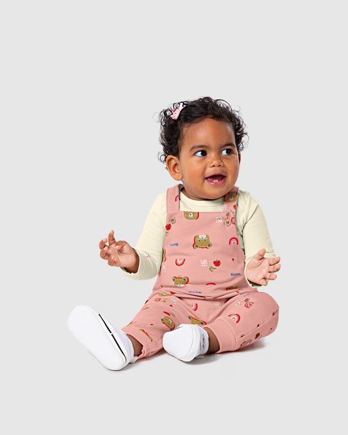Conjunto Infantil Unissex Macacão Estampado Em Moletom Flanelado Malwee Kids
