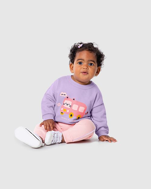 Conjunto Infantil Unissex Vamos Passear? Em Moletom Malwee Kids