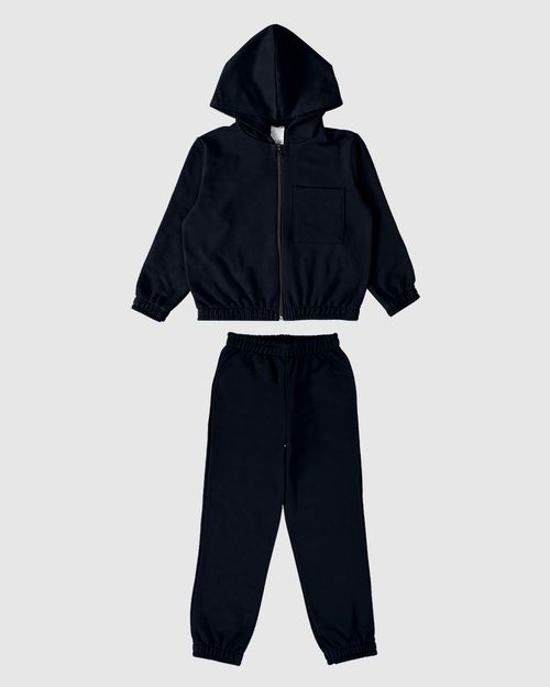 Conjunto Infantil Menino Jaqueta Estampa Costas Em Moletom Malwee Kids