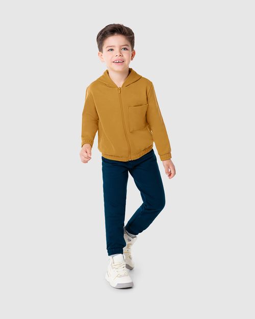 Conjunto Infantil Menino Jaqueta Estampa Costas Em Moletom Malwee Kids