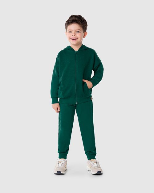 Conjunto Infantil Menino Jaqueta Bolso Lateral Em Moletom Malwee Kids