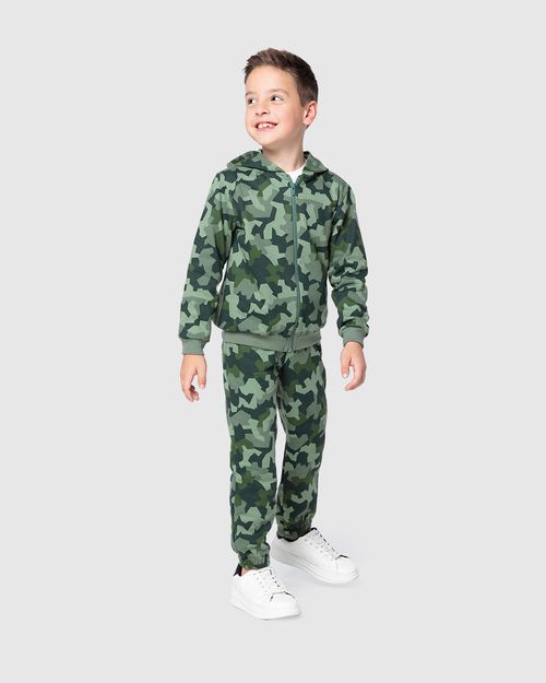 Calça Infantil Menino Estampa Camuflada Em Moletom Flanelado Malwee Kids