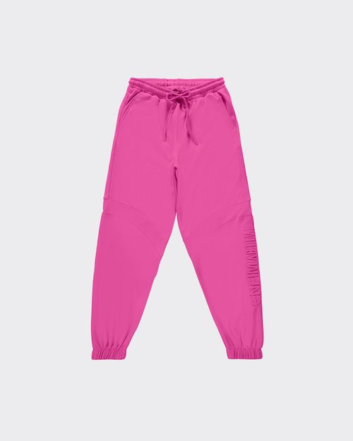 Calça Jogger Neon Feminina Estampa Lateral Em Moletom Poliéster - ENFIM