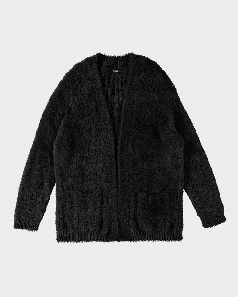 Cardigan Alongado Feminino Em Tricô Felpudo - ENFIM