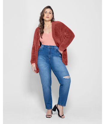 Cardigan Alongado Feminino Em Tricô Felpudo - ENFIM
