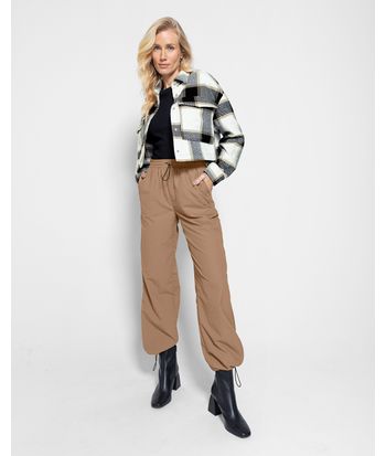 Jaqueta Feminina Oversized Xadrez Em Tweed - ENFIM