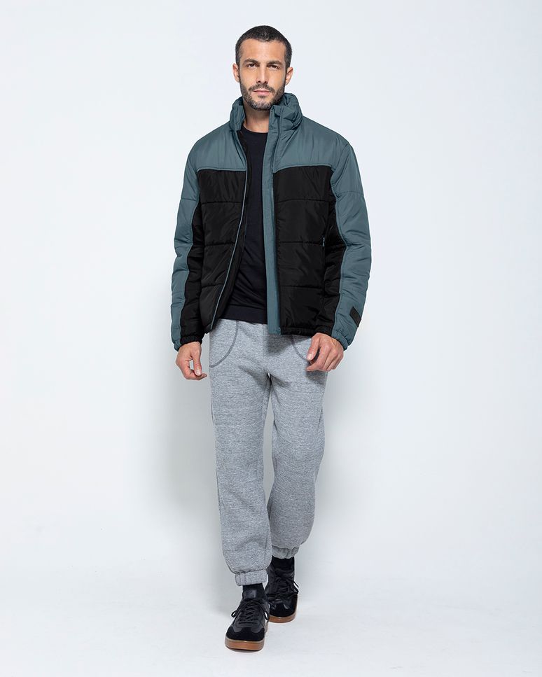 Jaqueta Puffer Masculina Com Capuz Em Matelassê - ENFIM