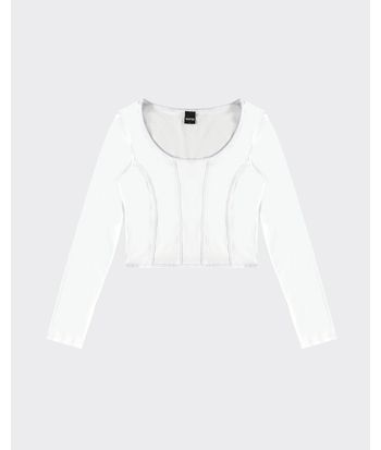 Blusa Justa Feminina Recortes Frontais Em Algodão - ENFIM