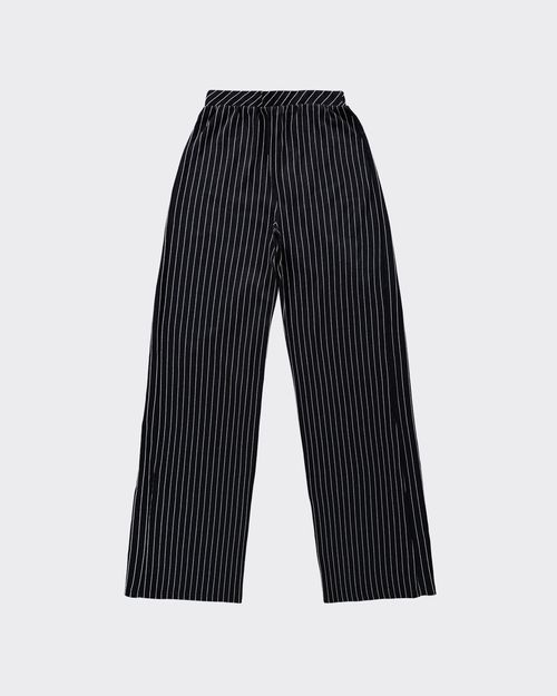 Calça Wide Leg Feminina Em Malha Jacquard Listrada - ENFIM