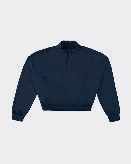 Blusão Amplo Feminino Zíper Frontal Em Moletom Flanelado - ENFIM