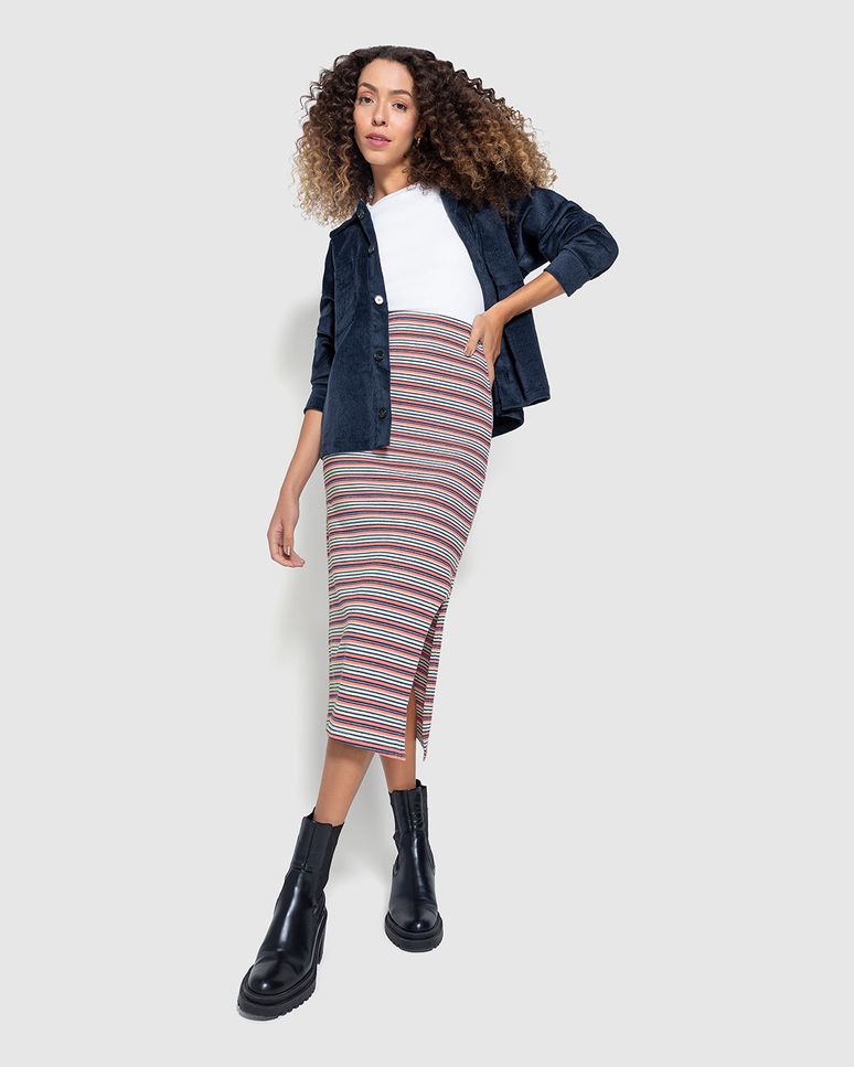 Jaqueta Ampla Feminina Bolso Peitoral Em Veludo - ENFIM