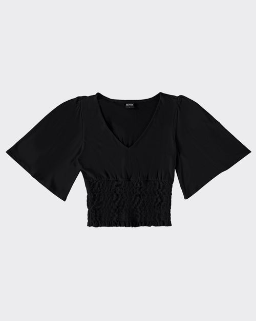 Blusa Feminina Cintura Lastex Em Viscose Stretch - ENFIM