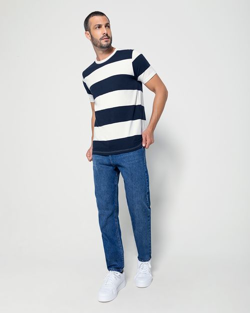 Camiseta Listrada Masculina Em Algodão - ENFIM