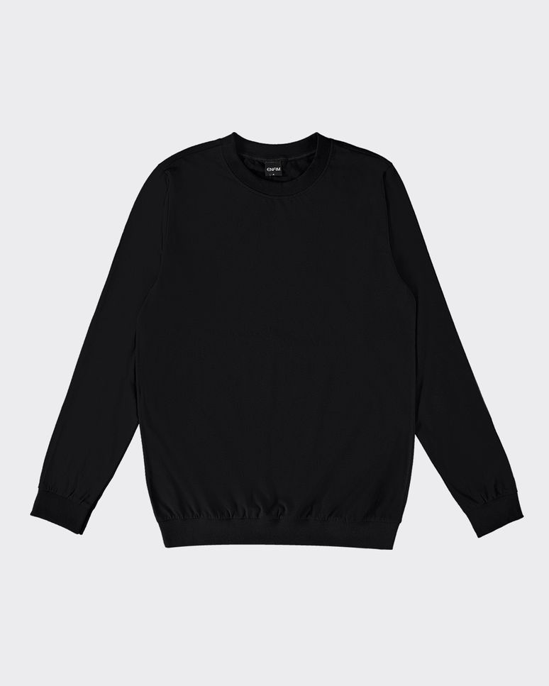 Camiseta Básica Masculina Slim Manga Longa Em Algodão - ENFIM