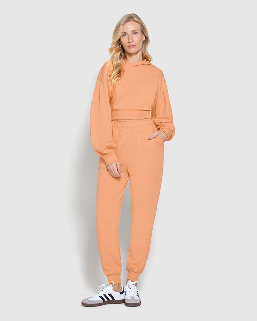 Calça Básica Feminina Jogger Em Moletom Stretch Flanelado - ENFIM