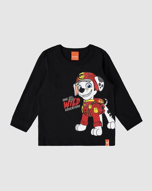 Camiseta Infantil Menino Manga Longa Patrulha Canina® Algodão Malwee Kids